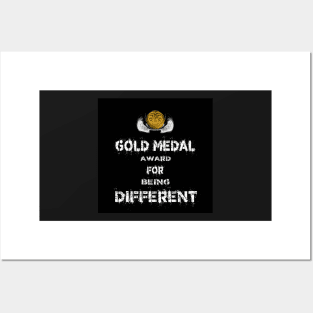 Gold Medal for Being Different Award Winner Posters and Art